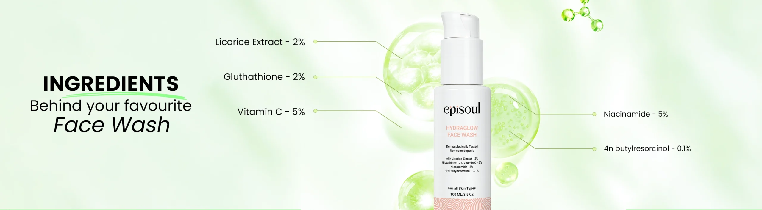 Episoul Hydraglow Face Wash Ingredients